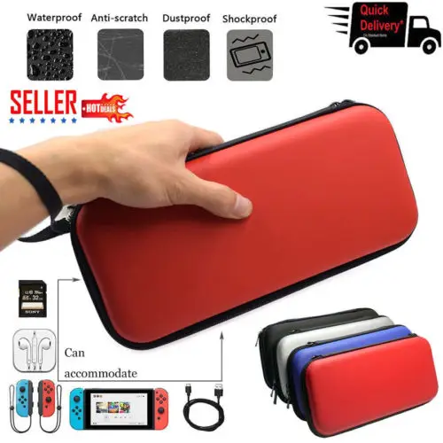 

4 Colors Portable Nintendo Switch EVA Water-resistent Hard Protective Shell Case Carrying Bag Screen for NS Console Accessories