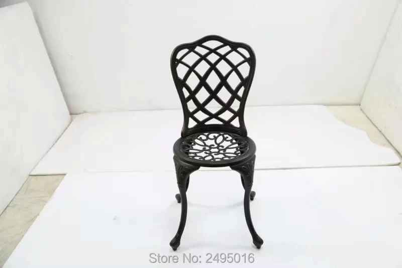 Набор из 3 предметов патио литого алюминия coversation Набор Бистро садовые стулья и стол с решетчатым плетением дизайн