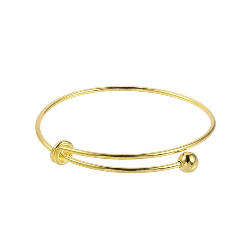 

Assorted Color Adjustable Bangle Bracelet Metal Wire Adjustable Blank Expandable Bangle Bracelets Charm In Stainless Steel