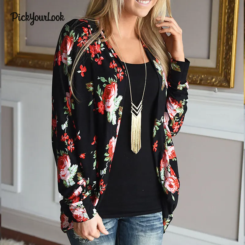 

Pickyourlook Blouses And Shirt Cardigan Women Long Sleeve Floral Printed Lady Tops Shirt Female Fashion Harajuku Shirt Chemise