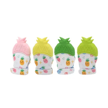 

Toddler Toys Baby Pineapple Tooth Pacifier Glove Chewing Gum Newborn Fruit Gloves Baby Molar Toys