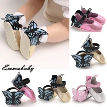 

Fashion Newborn Kid Baby Girls Cute Princess Shoes With Wings Fashion Crib Shoes