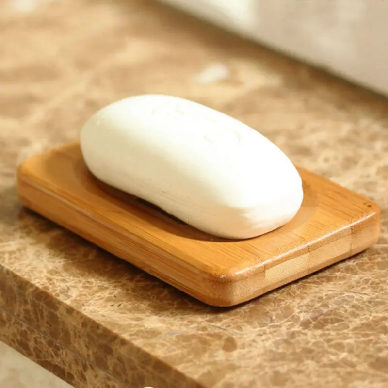 Горячая держатель для мыла из натурального бамбука