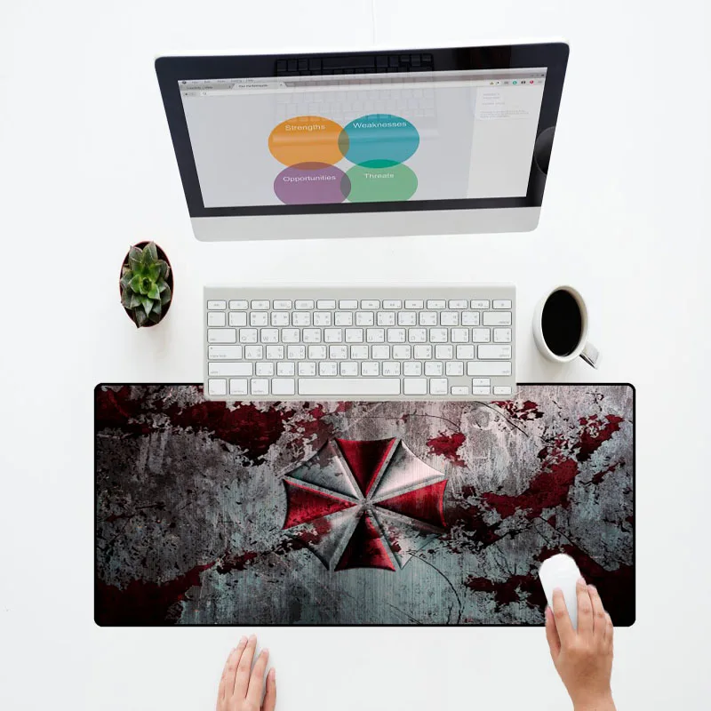 

XGZ Anime Wallpaper Mouse Pad Resident Evil Large Size Rectangle Office Desk Keyboard Mouse Pads for Csgo Rainbow Six Siege