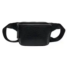 Alligator Pattern Shoulder Waist Bags Women Crossbody Chest Fanny Belt Pack Women's waist bag women's belt bag black leather Bag