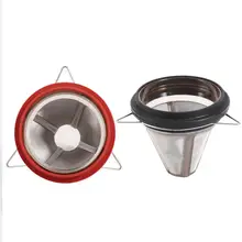 Кофейник с воронкой из нержавеющей стали двойной слой залейте фильтр для чайной кружки