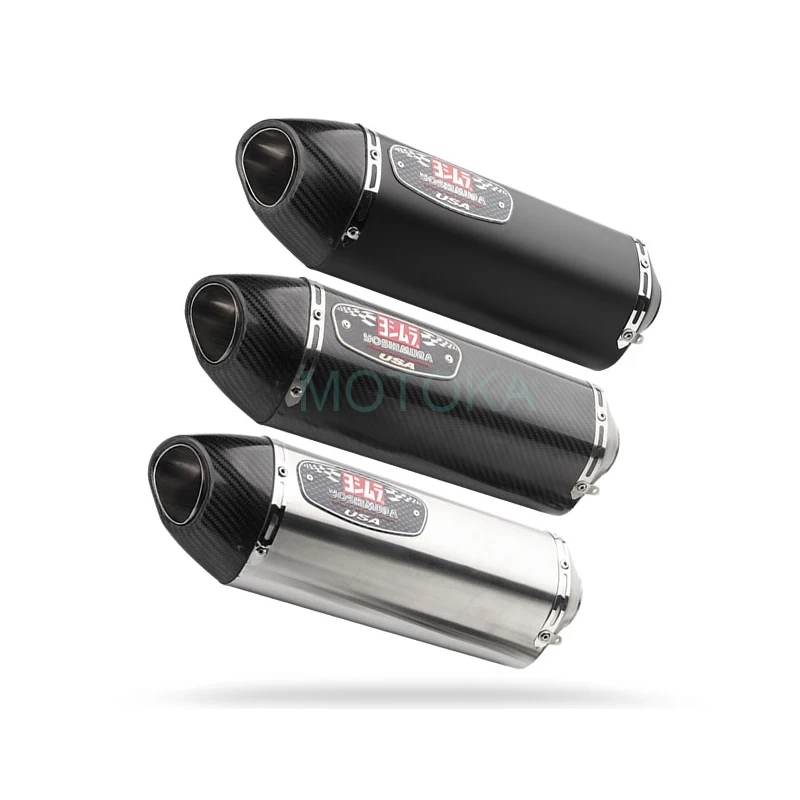 MT03 CBR300R GSX250R GSXR600 K8 R1 FZ1 FZ8 de Escape de la motocicleta tubo de fibra de carbono Universal entrada 51mm Yoshimura silenciador de Escape