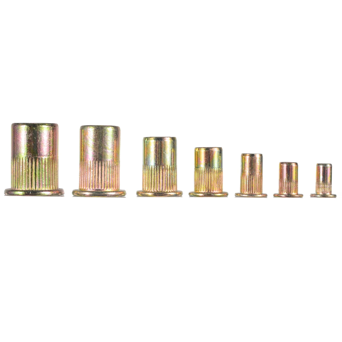 

128pcs/set Zinc Plated Rivet Nut Tool Kit Steel Insert Nutsert Rivnut Assorted Nutsert Cap Rivet Nut