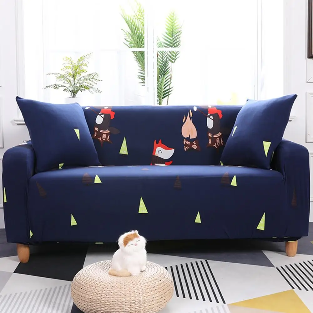 

Sofa Cover Suitable For Four Seasons Non-Slip Elastic Sofa Cover Washable Slipcover European Cartoon Pattern Fabric Sofa Cover