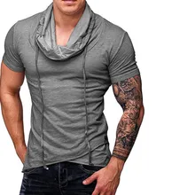 2019 summer top Man Personality Leisure Time Motion Short Sleeve High O neck T shirt for tshirt men Hot Sale 2019 summer top Man Personality Leisure Time Motion Short Sleeve High O neck T shirt for tshirt men Hot Sale