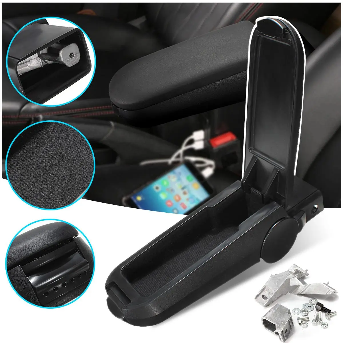 

Car Accessories Leather Arm Rest Console Cover and Storage Box for VW Golf Jetta Bora 1999-2004 car-styling accessory