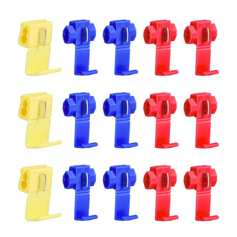

WINOMO 100pcs Soft Flexible Branch Solderless Quick Wire Connector Cable Clip Clamp for Electric Connection Circuit Protection