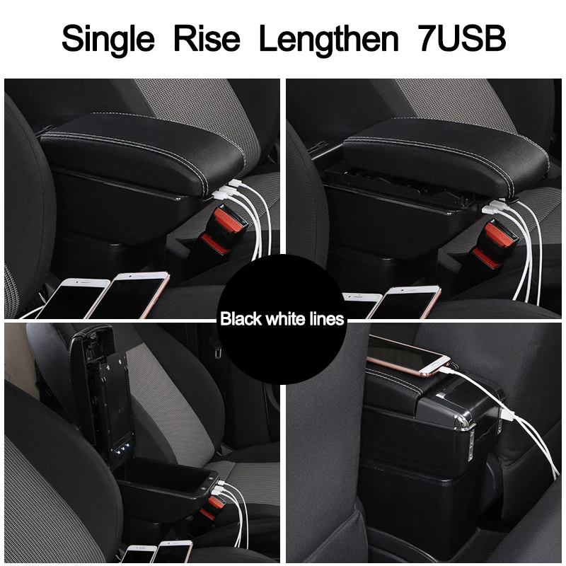  Para Nissan Terrano 3 caja de reposabrazos universal car BRV center console caja accesorios de modi