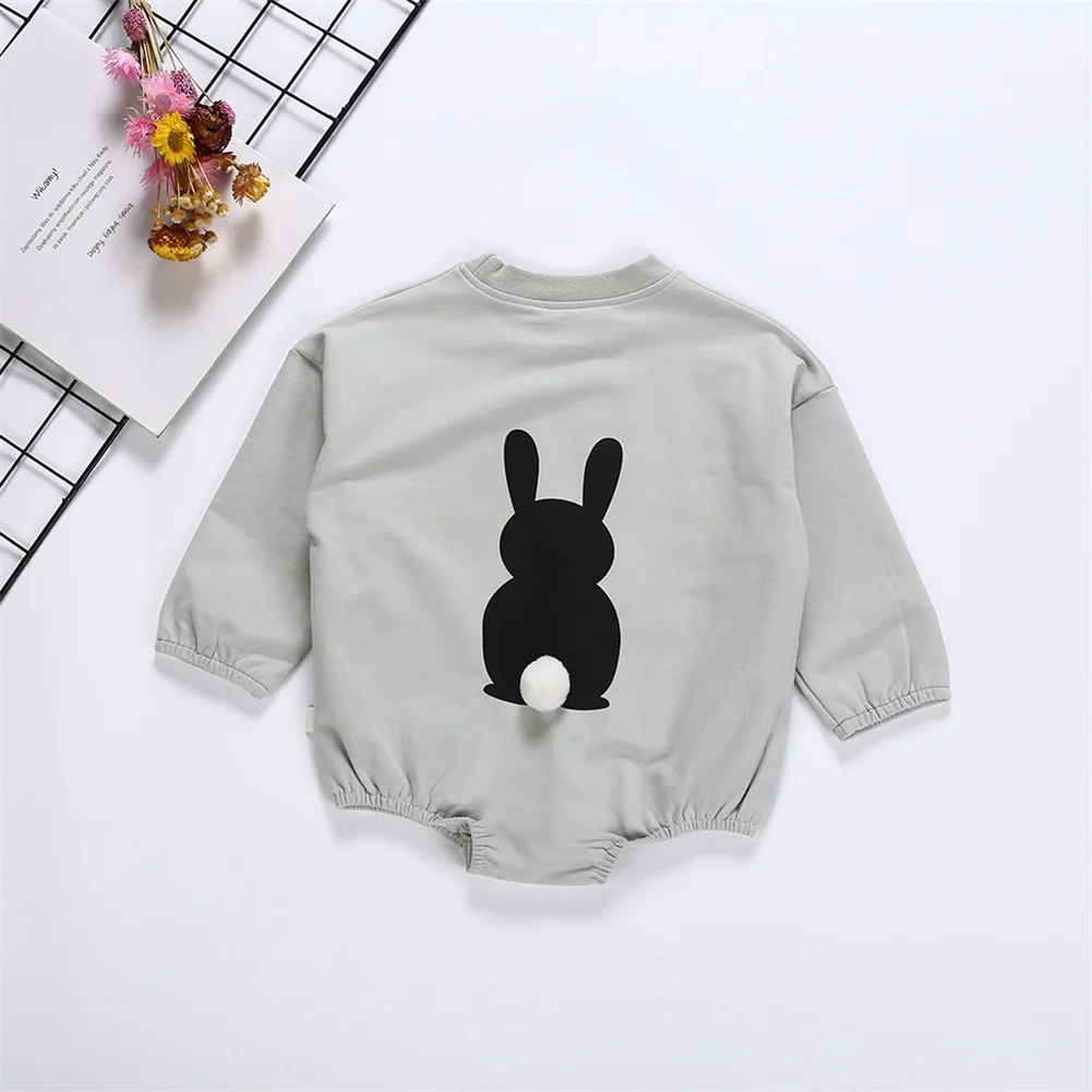 

Infant Baby Boy Girl Long Sleeve Easter Lovely Cartoon Rabbit Print Romper Jumpsuit Playsuit Outfit