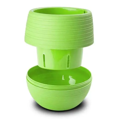 Brand Mini Colourful Round Plastic Plant Flower Pot Garden Home Office Decor Planter 6 Colours