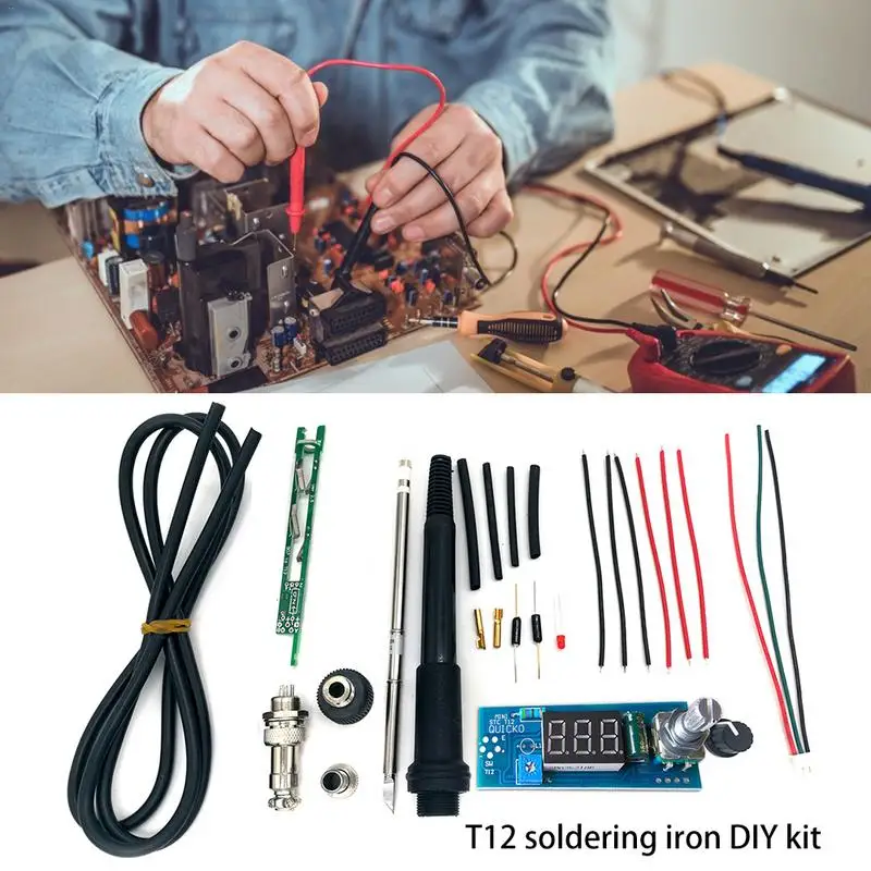 Electrical Unit Soldering Iron Digital Temperature Controller Station LED DIY Kits For T12 Use Handle Default K Head Electrical Unit Soldering Iron Digital Temperature Controller Station LED DIY Kits For T12 Use Handle Default K Head