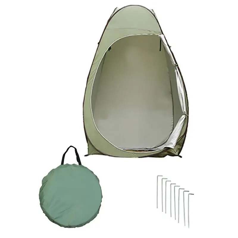 شاطئ الشمس المأوى قماش القنب في الهواء الطلق المنبثقة خيمة التخييم دش الحمام المرحاض الخصوصية مرحاض تخزين واحدة المحمول خيمة قابلة للطي