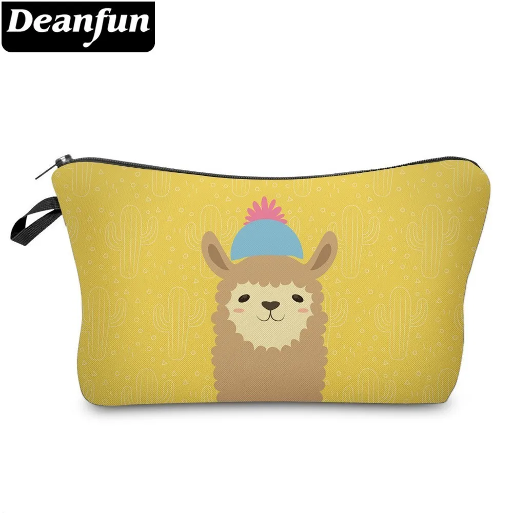 

Deanfun Waterproof Cosmetic Bag Printing Cactus Llama Makeup Bag Neceser Lady's Bags Travel Storage Gift 51363 #