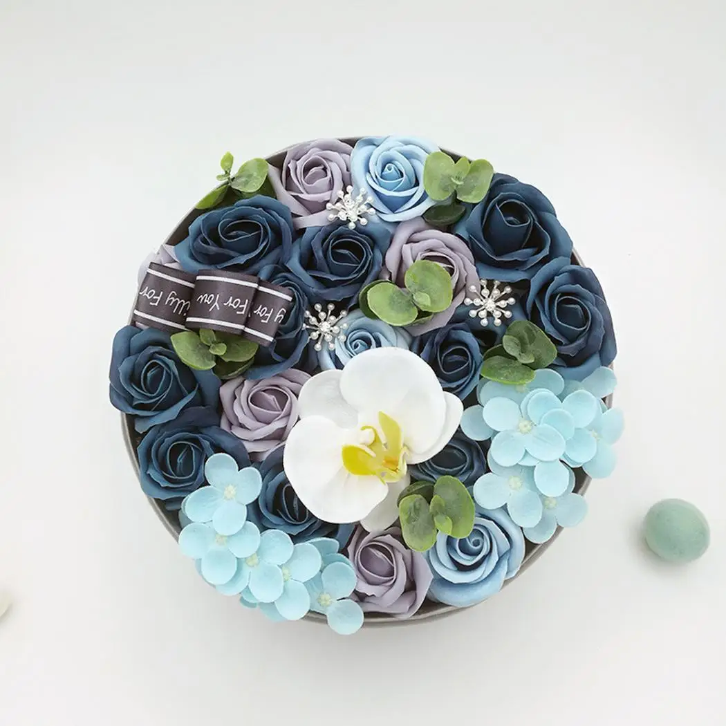 

Soap Rose Gift Set Box with Plush Bear or Swan Birthday Wedding Mothers' day Romantic Valentine's Day Rose Flower Gift