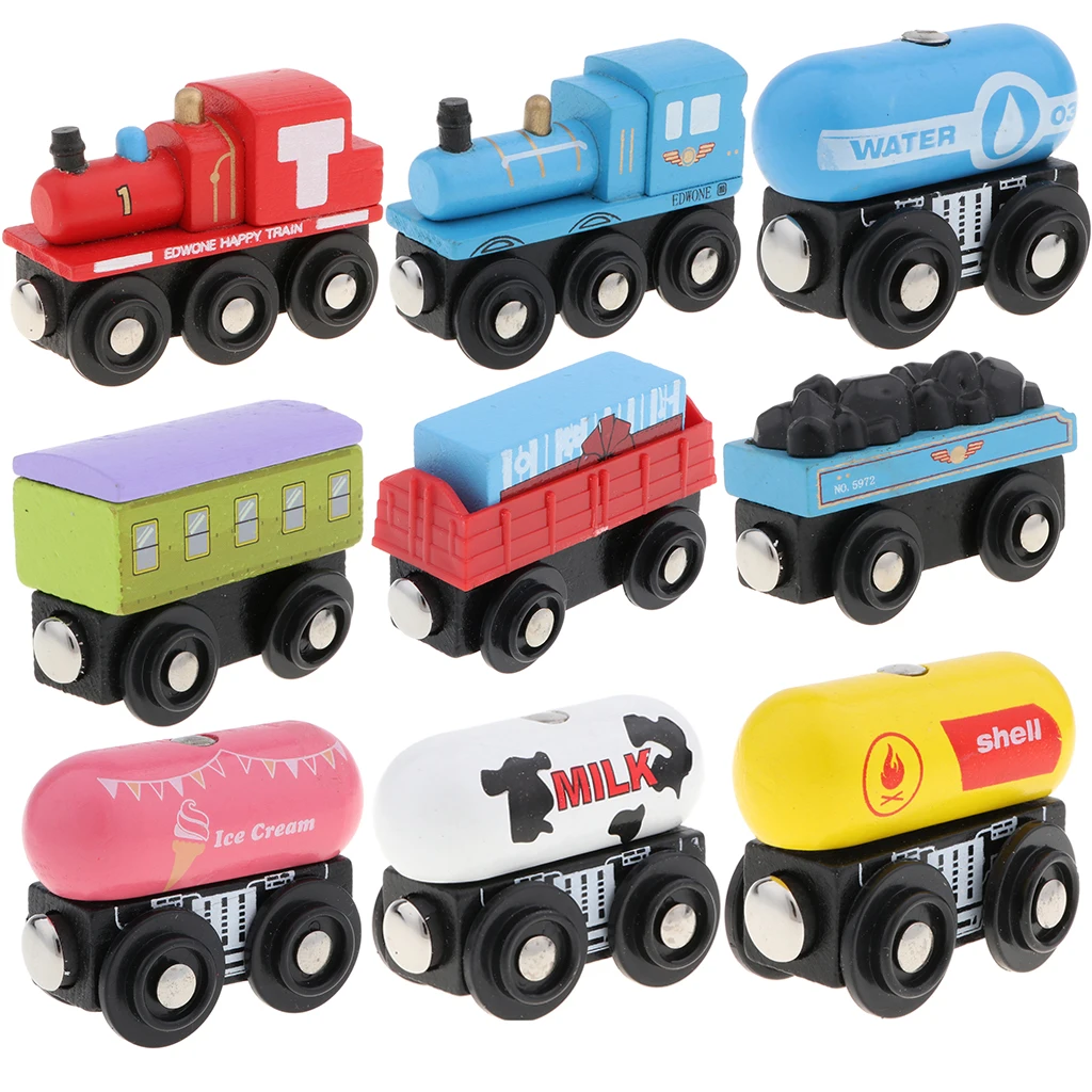 

Wooden Magnetic Train Carriage for Toy Trains Accessory Compatibles Building Trains Playset Kids Children Educational Toy