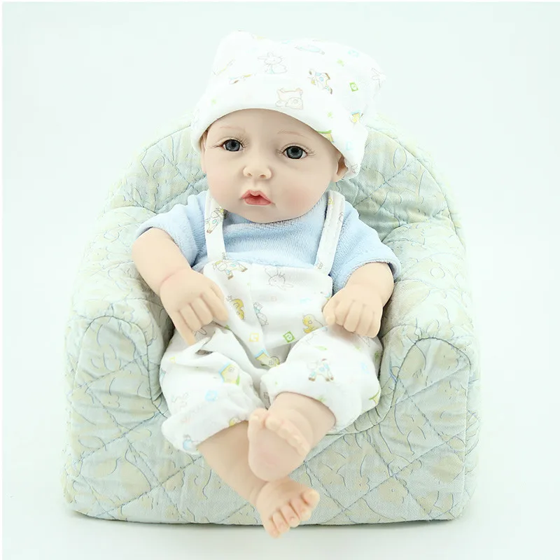 

10'' New Reborn Realistic Dolls Fake Baby Boy Soft Vinyl Collectible Kids Toys Full Body Reborn Baby