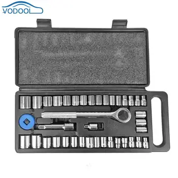 

40pcs Mechanics Socket Wrench Set Sleeve Spanner Hand Tools Automobile Car Repair Tools Kit Extension Combination Tool