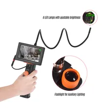 Экран дисплея портативный эндоскоп промышленные домой Эндоскопы с 6 светодиоды осмотр трубчатая камера-змея эндоскопа бороскоп зум