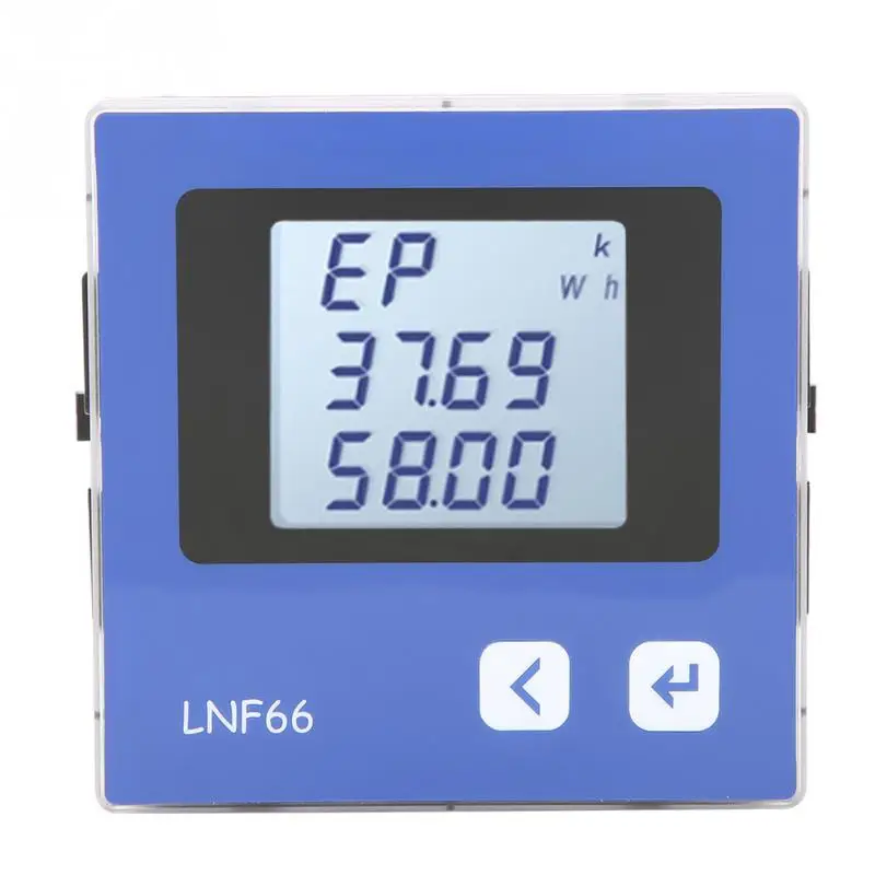LNF66 цифровой 3 фазный амперметр напряжения ЖК дисплей трехфазный