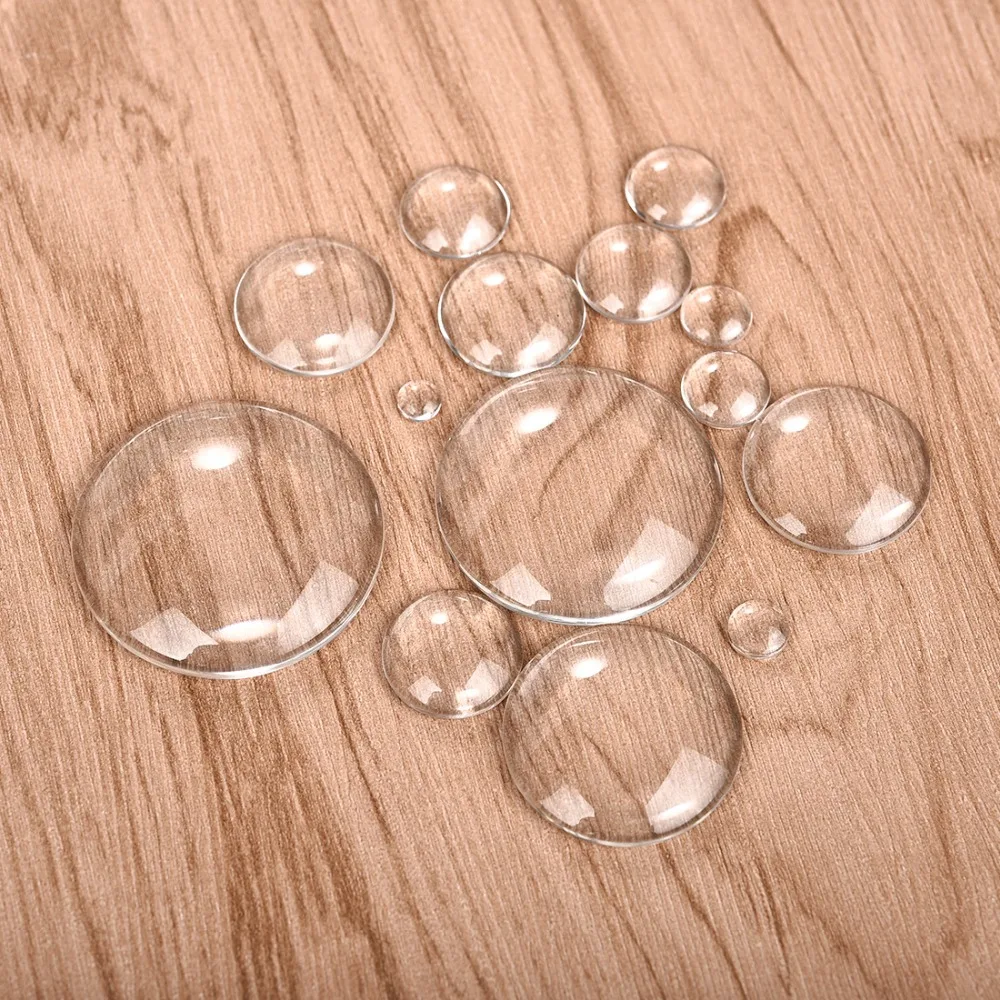 Круглые прозрачные кабошоны овальные квадратные сердца с плоской задней частью прозрачное стекло для ювелирных изделий ручной работы