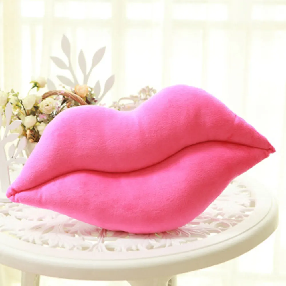 3 Размеры Розовый и красный цвет спальная Подушка уютный дом Декор куклы милые подушка для губ образная подушка автомобиля