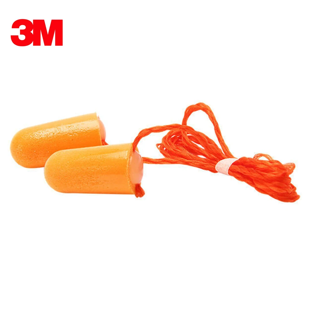 

10pairs/lot 3M 1110 Foam Ear Plug Corded Earplugs 29 dB Noise Reduction Rating Sleep Hearing Protection Noise Reducer Disposable