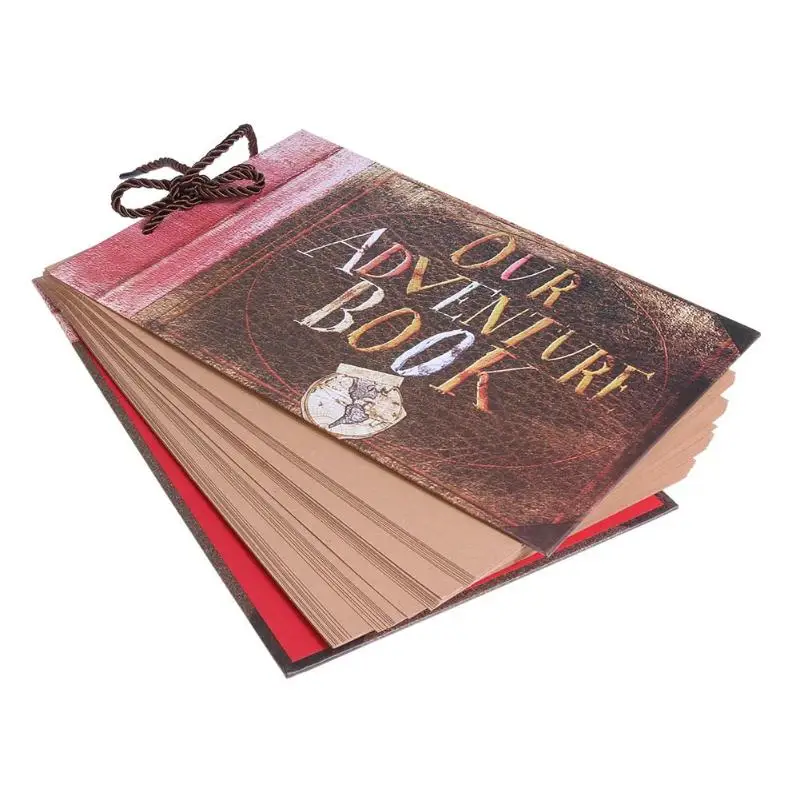 

DIY Photo Albums Commemorative Our Adventure/Story Book Retro Album with Rope Kraft Paper Handmade Loose-leaf Kid's Photoalbum