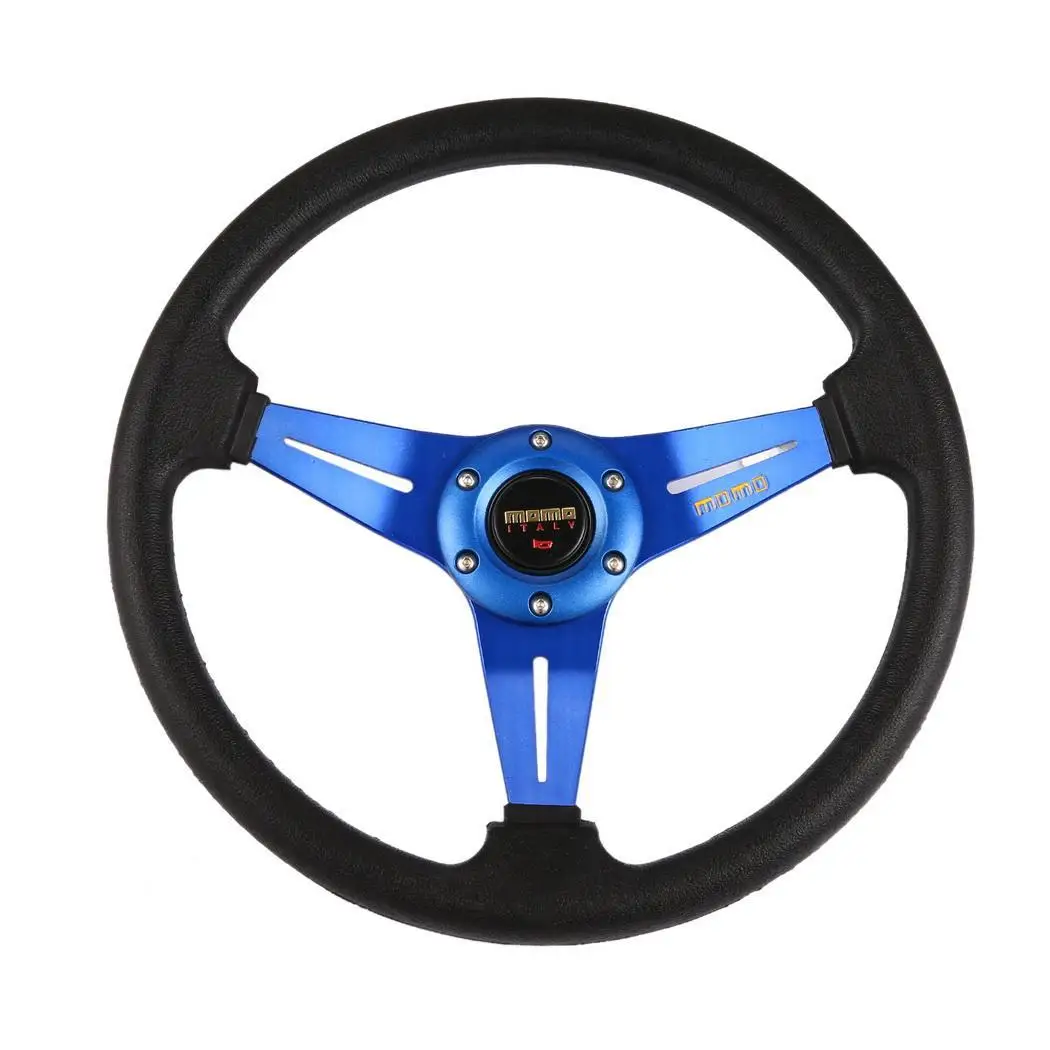 6 Bolts Car Steering Wheel Racing Sports 35cm/ 13.8 inch PVC Drifting
