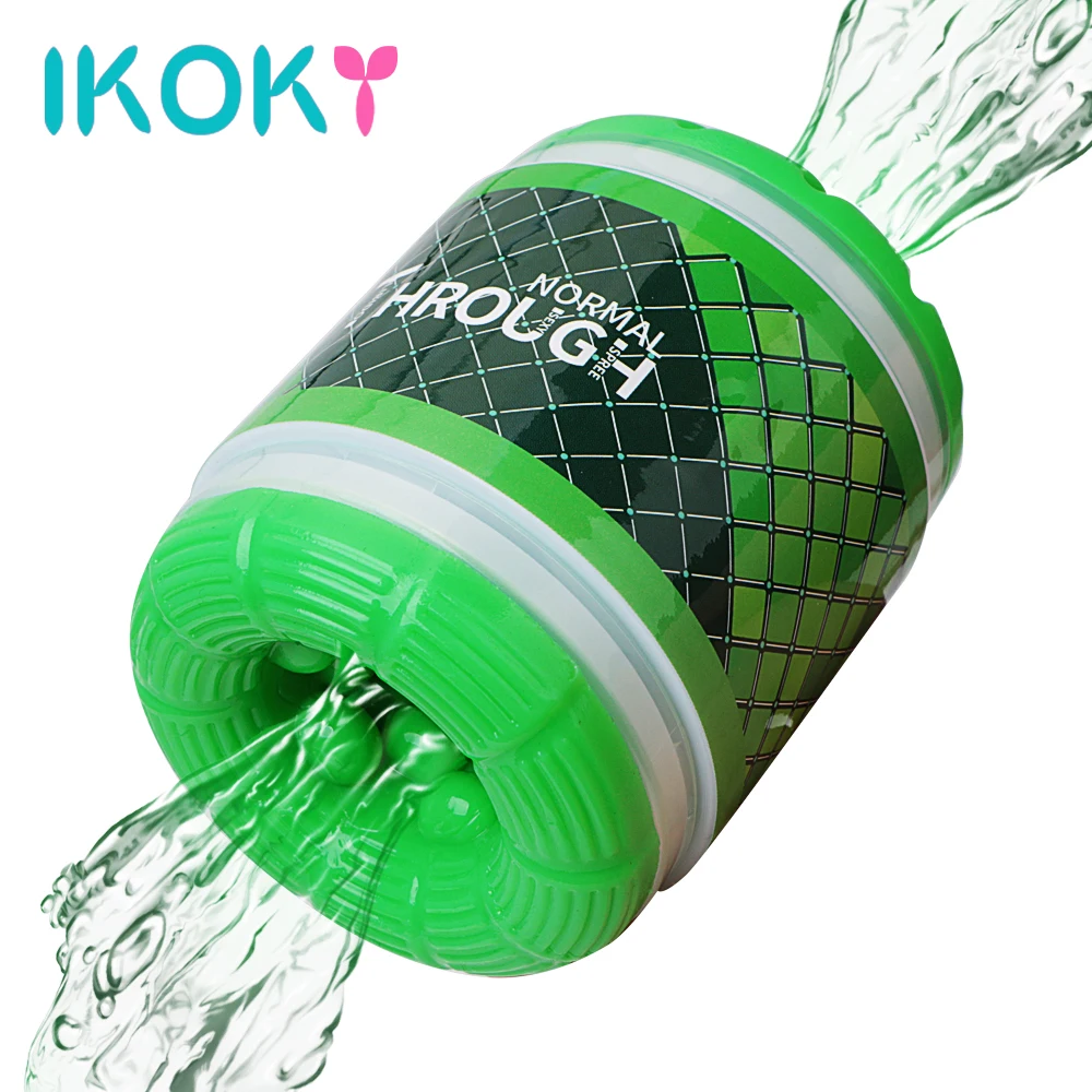IKOKY мужской мастурбатор секс игрушки для мужчин двухканальный минет