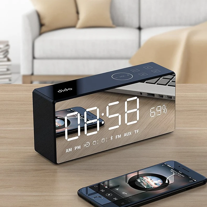 Dido X9 перезаряжаемый зеркальный светодиодный дисплей громкость и бас Hi Fi