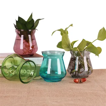 

Mini Diy Home Decor Hydroponic Container Tabletop Glass Vases Modern Minimalist Fashion Ornaments Crafts Decorative Vases