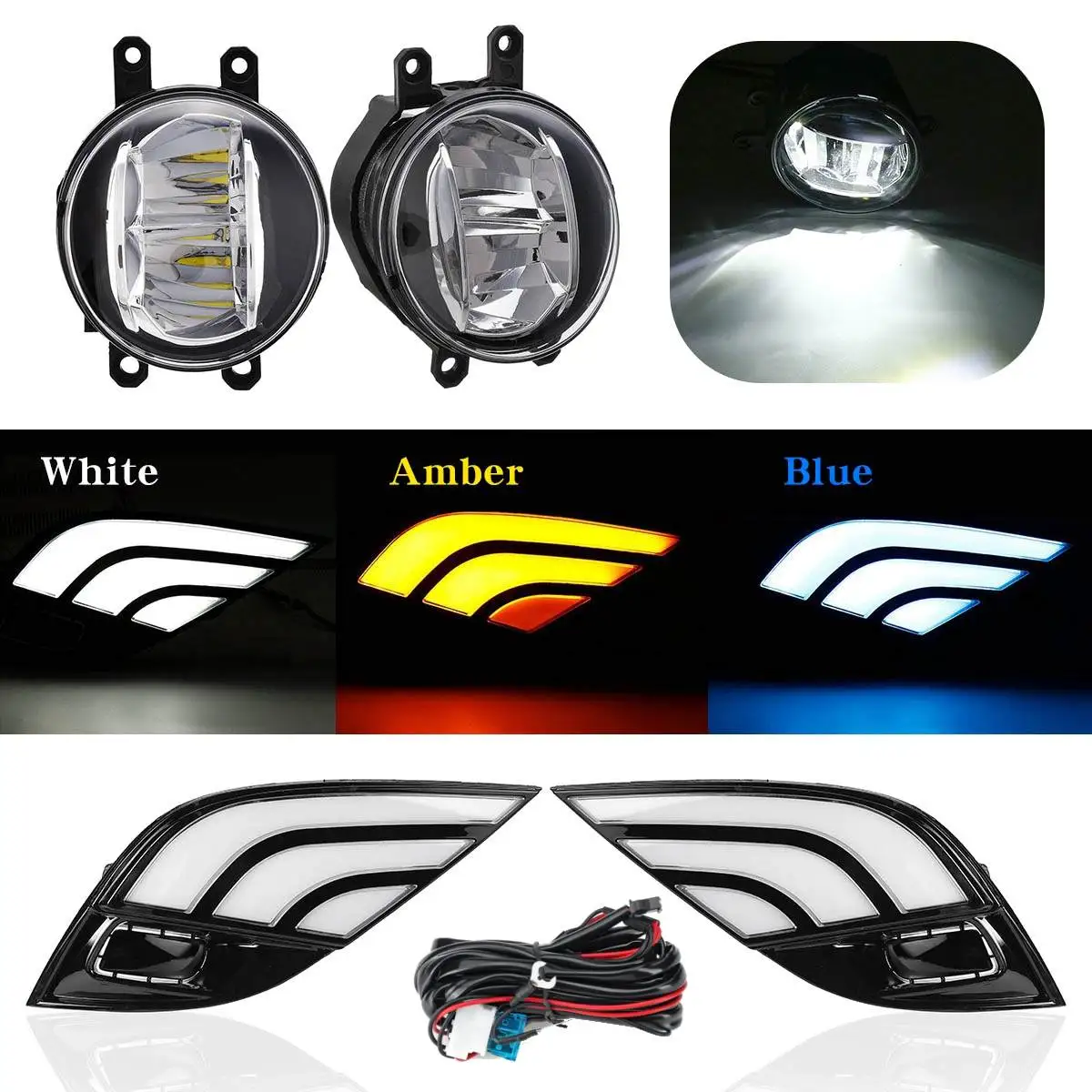 LED Daytime Running Lamp DRL Turn Signal Lamp with Fog Lamp Light Daytime Running Light For Toyota  - 33004539223