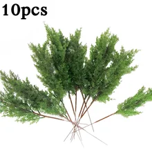10x искусственные листья ветка сосны кипарисовые листья ветви моделирование домашний микро Ландшафтный Декор