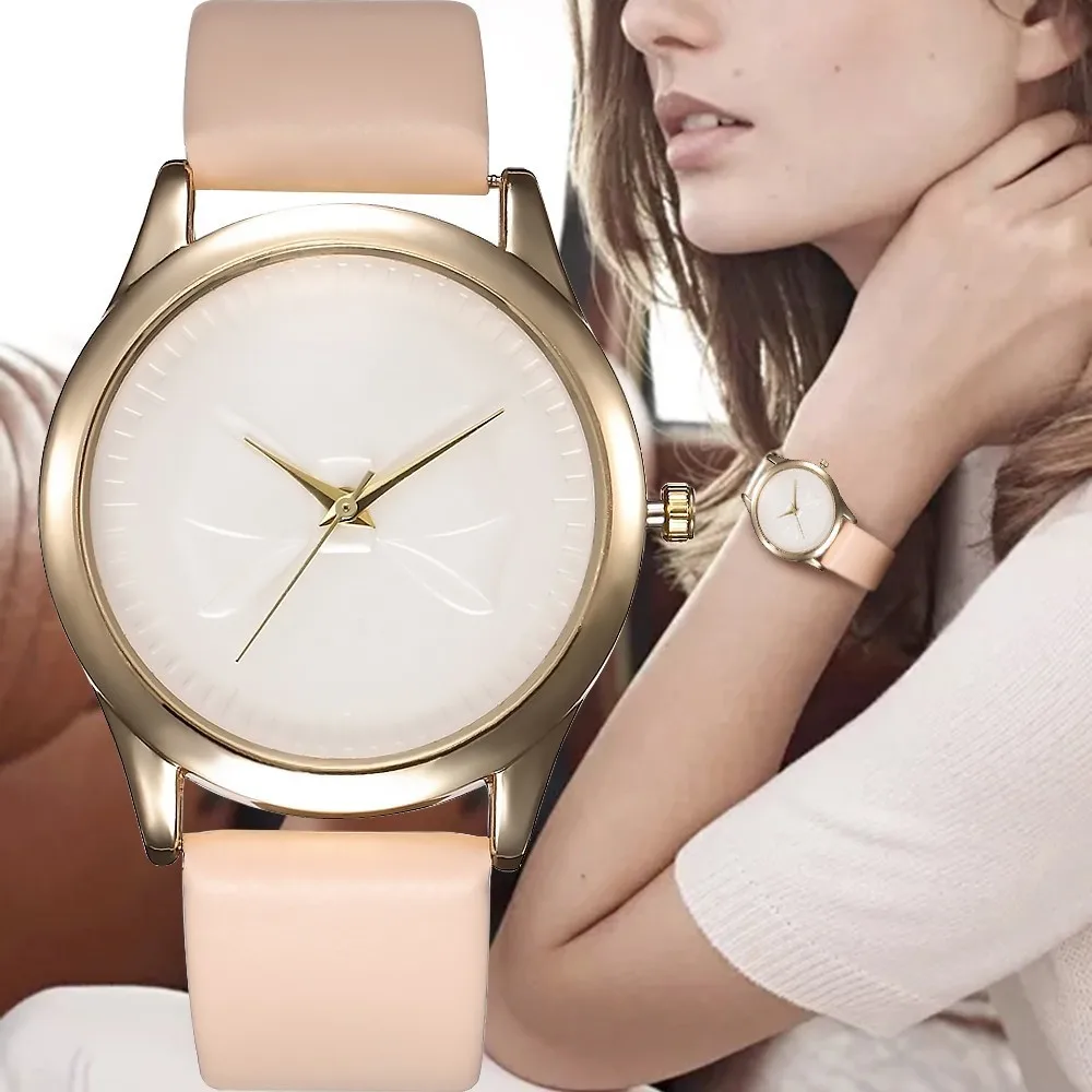 

Top Luxury Brand Pink Fashion Ladies Watches Leather Female Quartz Watch Women Casual Strap Bracelet Wriswatch Reloj Mujer Gifts