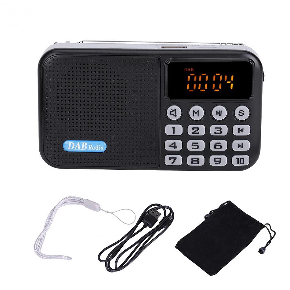 

DAB+ Digital Radio Car DAB Radio Receiver FM Radio Bluetooth Receiver Portable Pocket Stereo Radio Music MP3 Speaker
