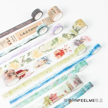 

1.5/3cm Poetical Landscape washi tape DIY decorative scrapbooking sticker planner masking adhesive tape label school supplies