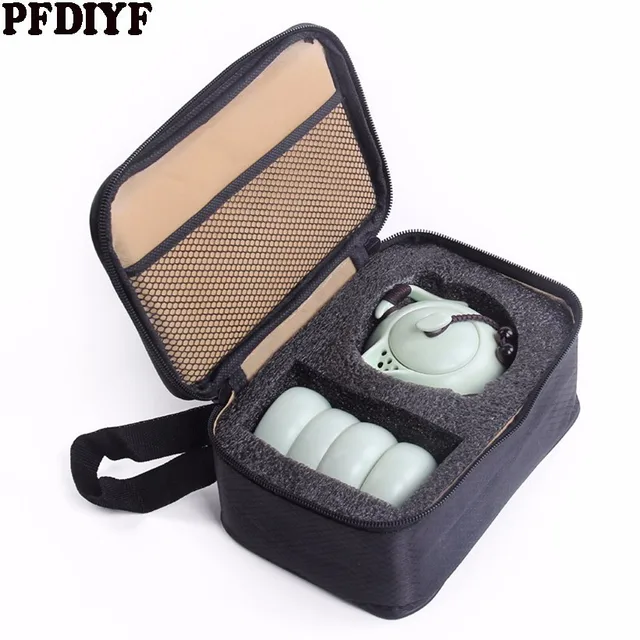 Special Offers Travel Tea Set Ceramic Portable Teapot  Chinese Kung Fu Porcelain Teaset Gaiwan Tea Cups Mug of Tea Ceremony Tea pot