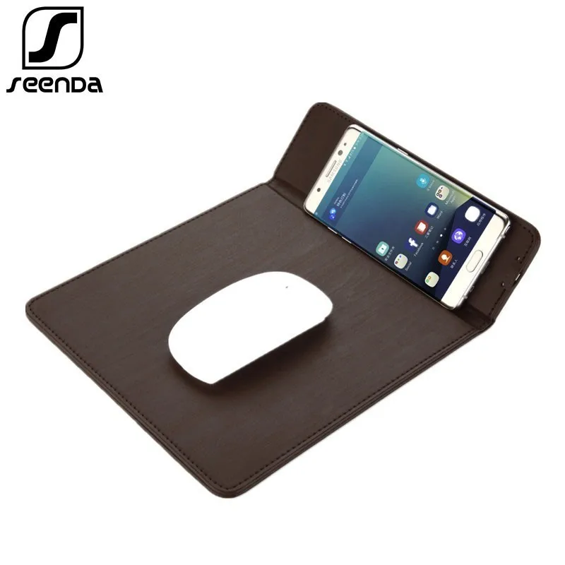 

SeenDa Wireless Charger Mouse Pad Qi Wireless Charging For Cell phone Stand Pad For Samsung S8 Note 8 For iphone X Mice Pad
