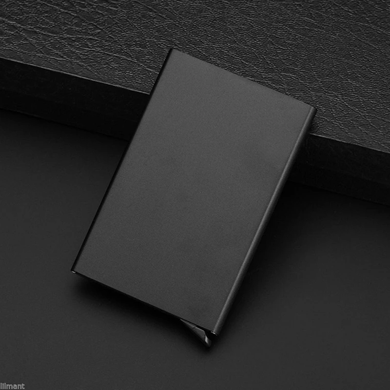 Мужской Алюминиевый RFID блокирующий кошелек с задним карманом ID держатель для