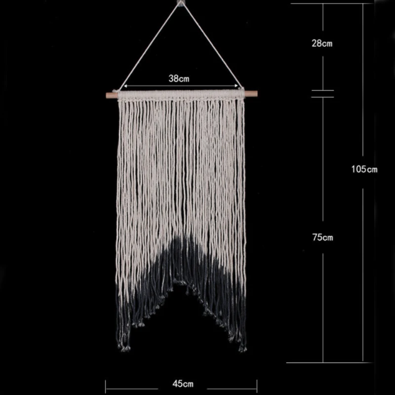 Макраме настенный гобелен в стиле бохо настенные декорации гобелен хлопок домашний декор богемные тканые Висячие крючком
