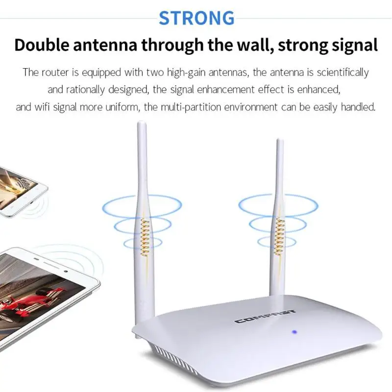 COMFAST 300Mbps Wireless wifi Router with 2*5dBi antennas CF WR623N