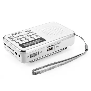 

1PCS FM Radio With Antenna Portable HiFi Card Speaker Digital Multimedia MP3 Music Loudspeaker for Camping Hiking Outdoor Sports