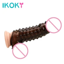 IKOKY Penis Rings Cock Sleeves Penis Extender Male Delay Device Sex Toys For Men Adult Products