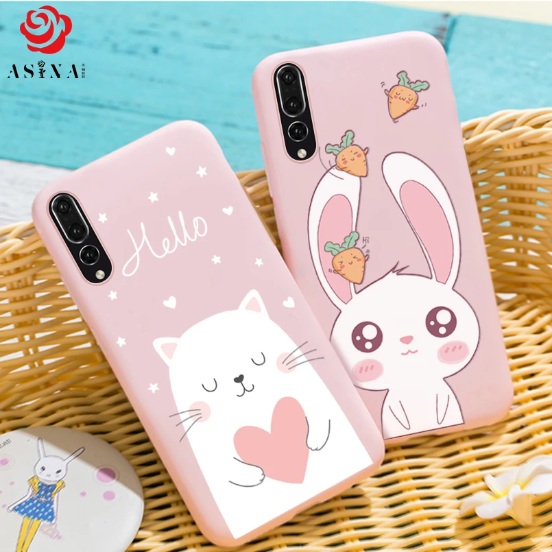 

Soft Silicone Case For Huawei P20 Lite Case Cute Cartoon 3D Relief Funda Bumper For Huawei P Smart P20 Pro Y6 2018 Case Cover