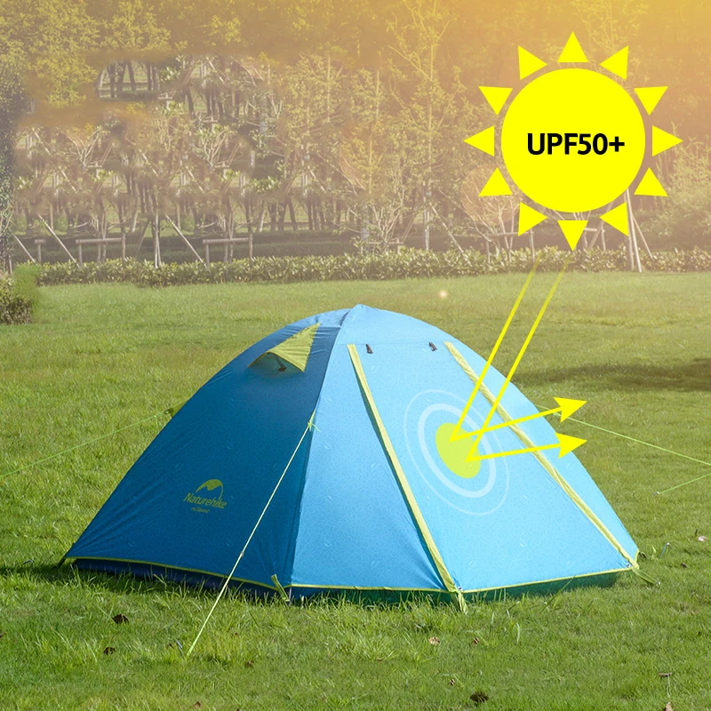 Naturehike двухслойная палатка для кемпинга 2 4 человек с тиснением новый стиль